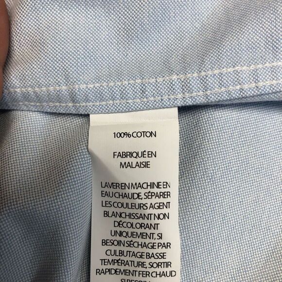 L.L. Bean Wrinkle Resistant Traditional Fit Light Blue 100% Cotton 16 Regular Sh - Picture 3 of 4